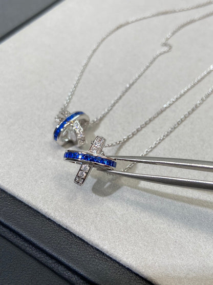 [Garvey ]LIENS DIAMOND SILVER NECKLACE