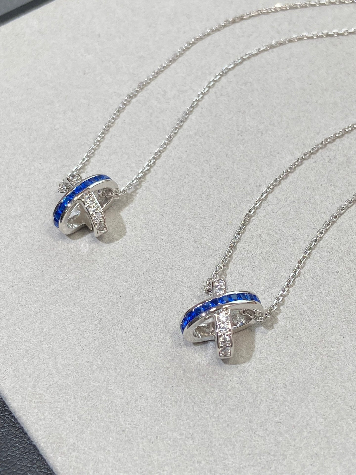 [Garvey ]LIENS DIAMOND SILVER NECKLACE