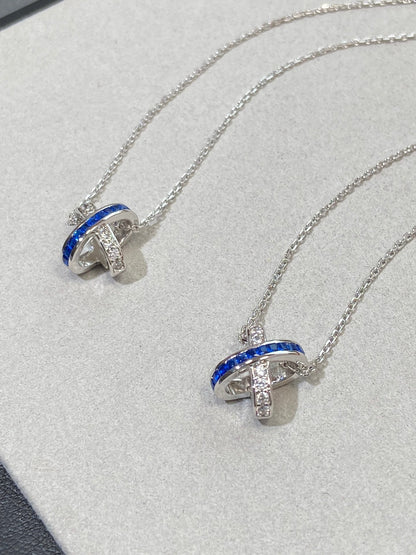 [Garvey ]LIENS DIAMOND SILVER NECKLACE
