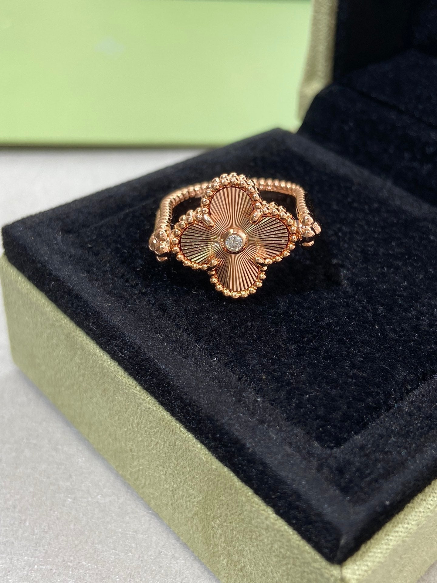 [Garvey]LUCKY CLOVER GOLD REVERSIBLE RING