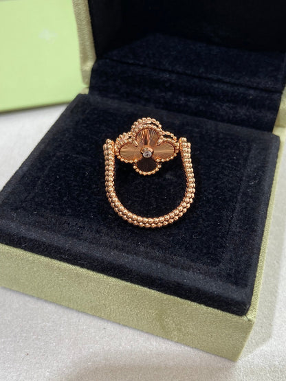 [Garvey ]CLOVER RIVERSIBLE PINK GOLD RING