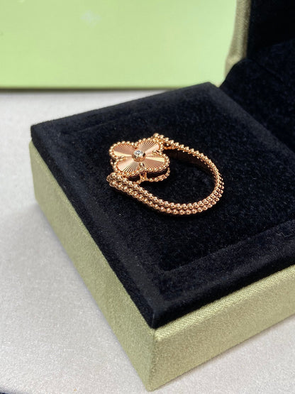 [Garvey ]CLOVER RIVERSIBLE ROSE GOLD RING