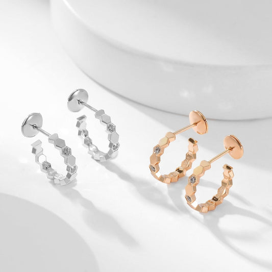 [Garvey ]BEE LOVE DIAMOND HOOP EARRINGS