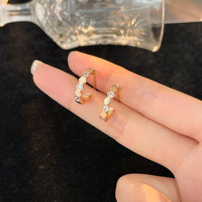 [Garvey ]BEE LOVE DIAMOND HOOP EARRINGS