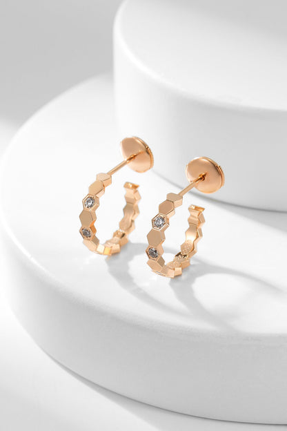 [Garvey]BEE LOVE DIAMOND HOOP EARRINGS