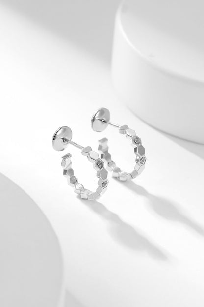 [Garvey ]BEE LOVE DIAMOND HOOP EARRINGS