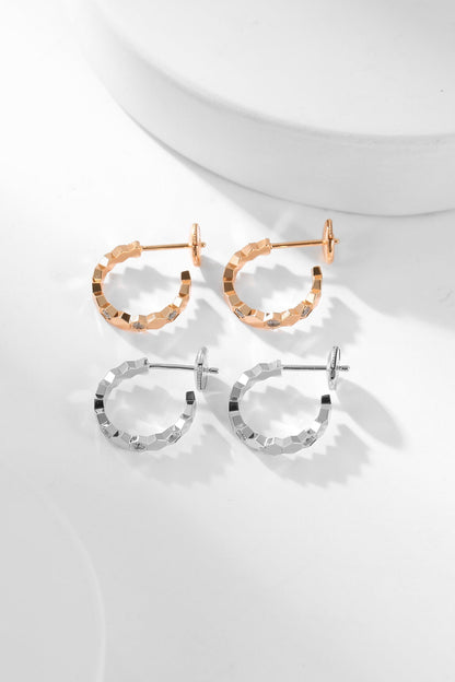[Garvey ]BEE LOVE DIAMOND HOOP EARRINGS