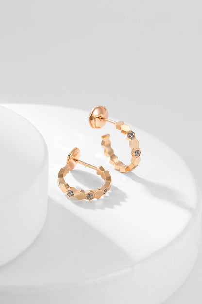 [Garvey ]BEE LOVE DIAMOND HOOP EARRINGS