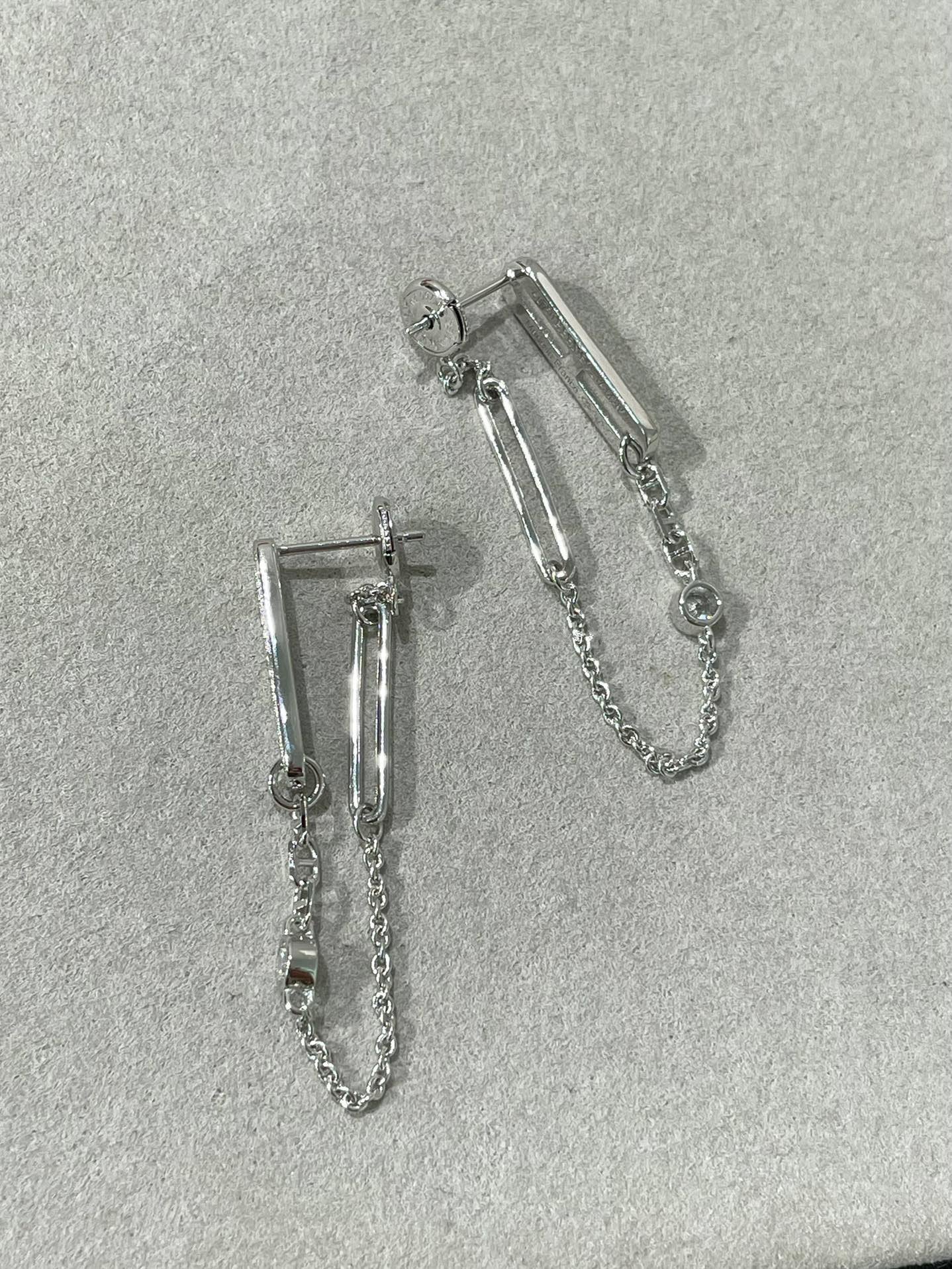 [Garvey]CHAINE CHAOS DIAMOND DROP EARRINGS