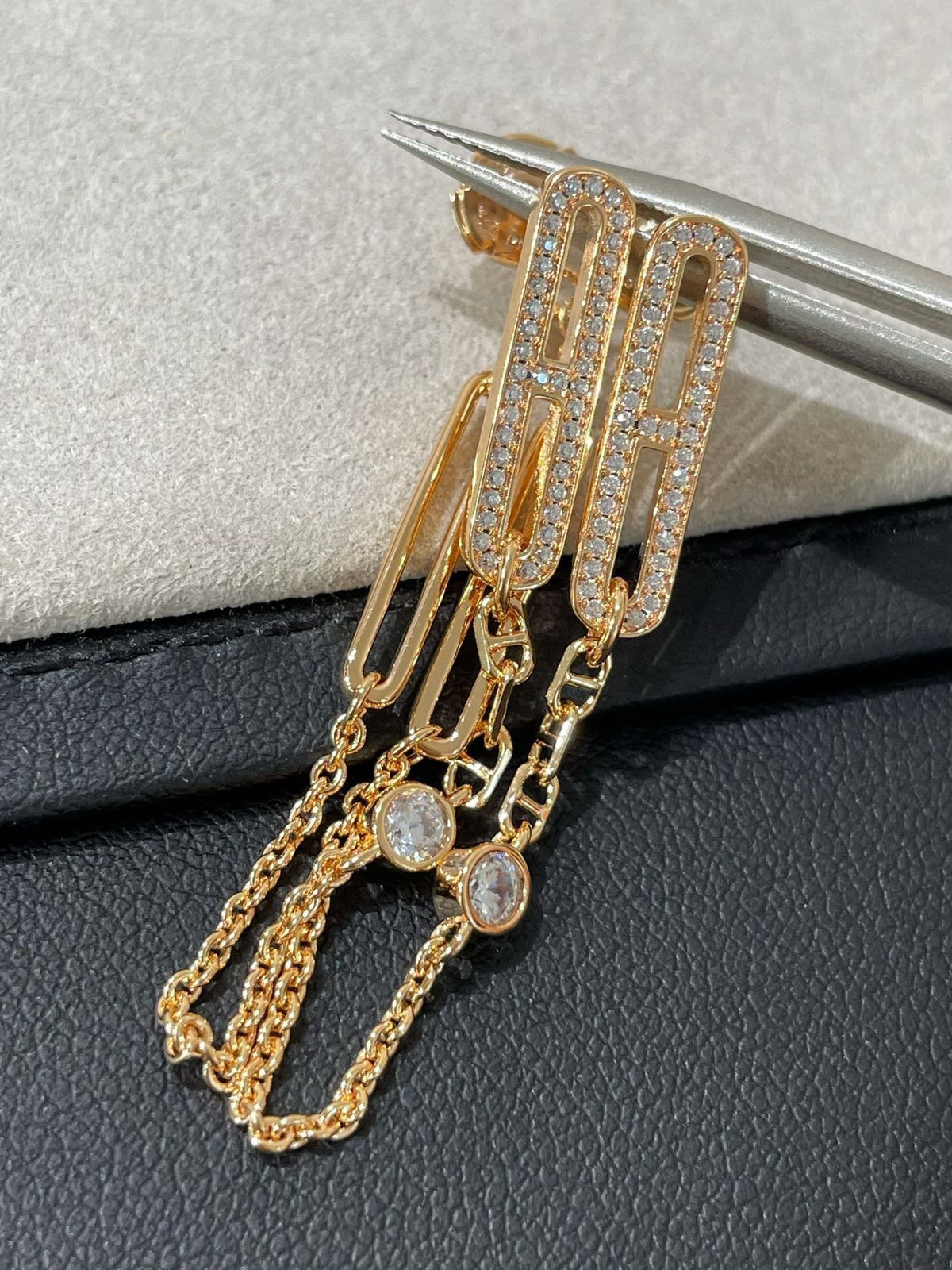 [Garvey ]CHAINE CHAOS DIAMOND DROP EARRINGS
