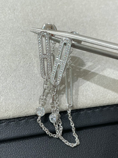 [Garvey ]CHAINE CHAOS DIAMOND DROP EARRINGS