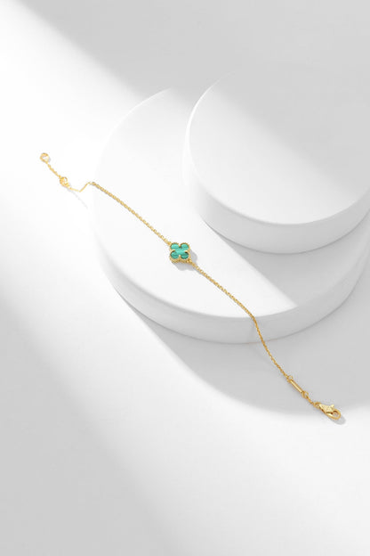[Garvey ]CLOVER BRACELET MALACHITE 1 MOTIF