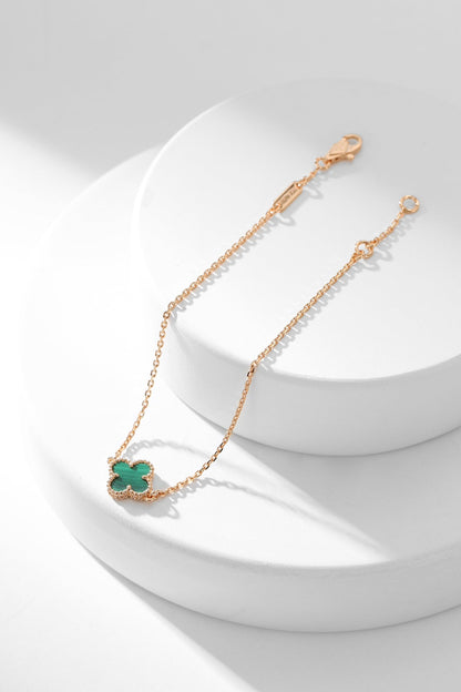 [Garvey ]CLOVER BRACELET MALACHITE 1 MOTIF