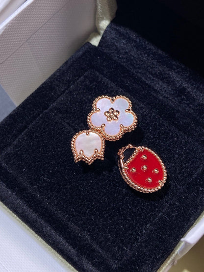 [Garvey ]LUCKY 3 MOTIF ROSE GOLD RING