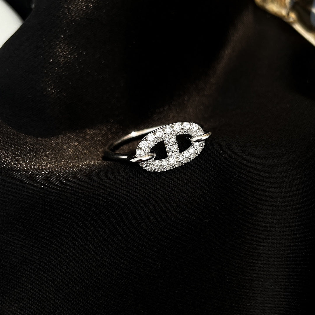 [Garvey]RONDE SMALL SILVER DIAMOND RING
