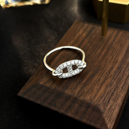 [Garvey]RONDE SMALL SILVER DIAMOND RING