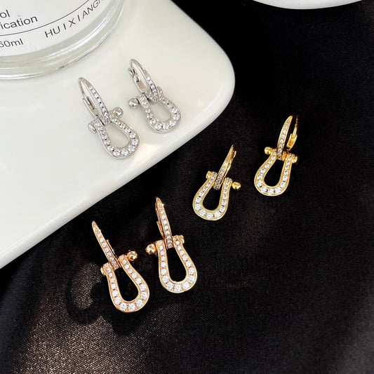 [Garvey ]FORCE 10 FULL DIAMOND DROP EARRINGS MEDIUM MODEL