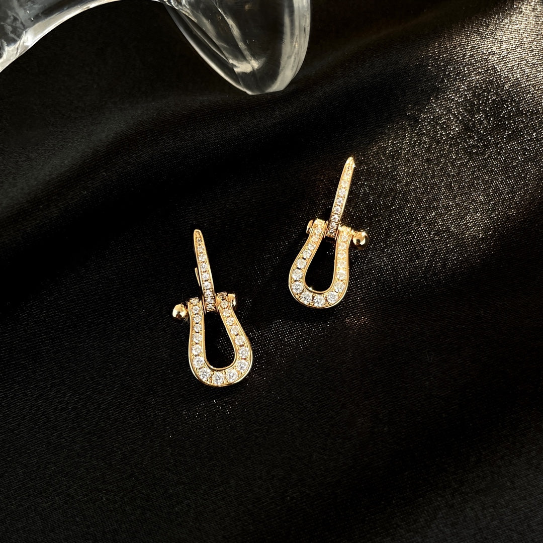 [Garvey ]FORCE 10 FULL DIAMOND DROP EARRINGS MEDIUM MODEL