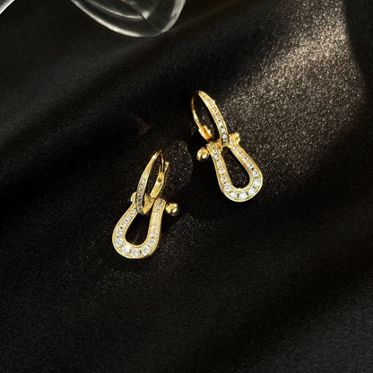 [Garvey ]FORCE 10 FULL DIAMOND DROP EARRINGS MEDIUM MODEL