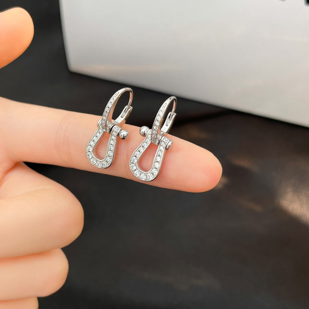 [Garvey ]FORCE 10 FULL DIAMOND DROP EARRINGS MEDIUM MODEL