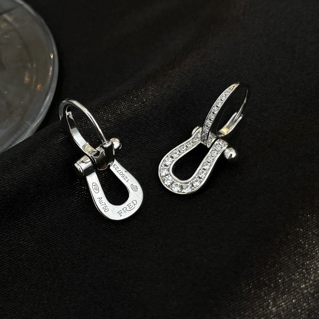 [Garvey ]FORCE 10 FULL DIAMOND DROP EARRINGS MEDIUM MODEL