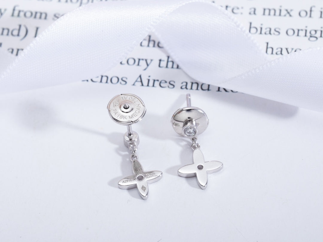 [Garvey ]VIDYLLE SILVER DIAMOND MINI DROP EARRINGS