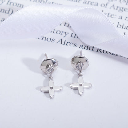 [Garvey]VIDYLLE SILVER DIAMOND MINI DROP EARRINGS