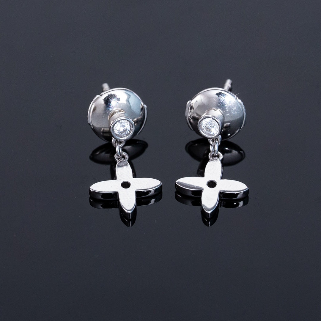 [Garvey ]VIDYLLE SILVER DIAMOND MINI DROP EARRINGS