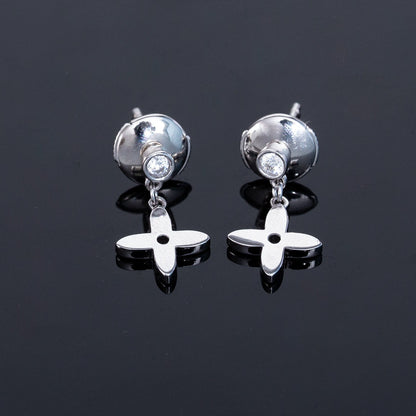 [Garvey ]VIDYLLE SILVER DIAMOND MINI DROP EARRINGS