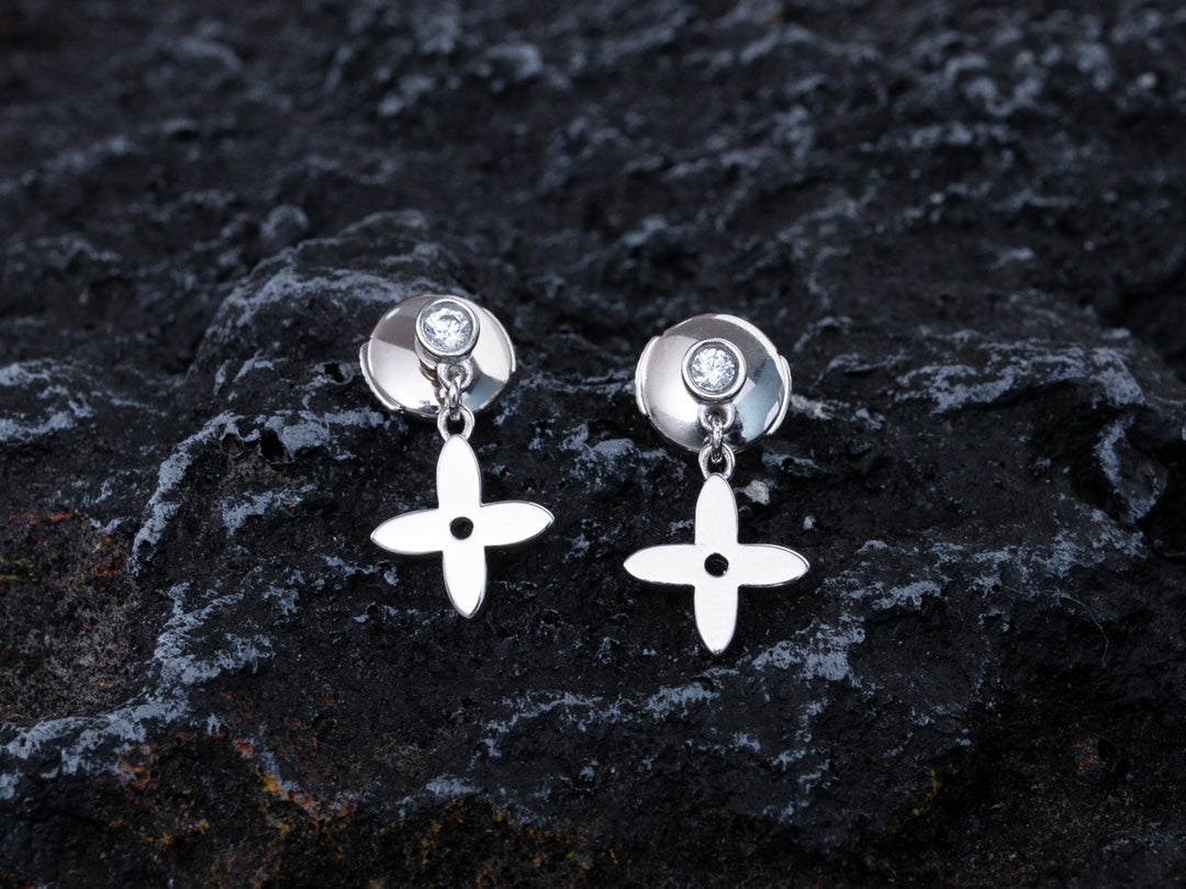 [Garvey ]VIDYLLE SILVER DIAMOND MINI DROP EARRINGS