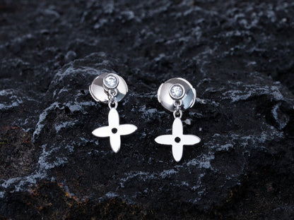 [Garvey ]VIDYLLE SILVER DIAMOND MINI DROP EARRINGS