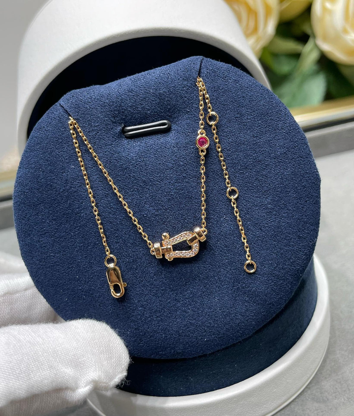 [Garvey ]FORCE 10 DIAMOND PINK GOLD NECKLACE