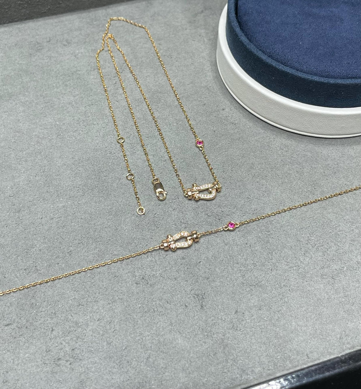 [Garvey ]FORCE 10 DIAMOND PINK GOLD NECKLACE