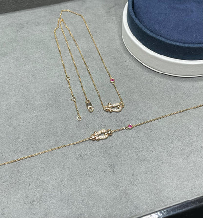[Garvey ]FORCE 10 DIAMOND PINK GOLD NECKLACE