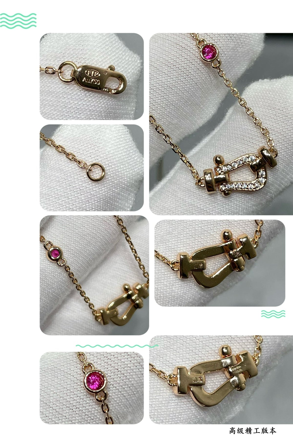 [Garvey ]FORCE 10 DIAMOND PINK GOLD NECKLACE