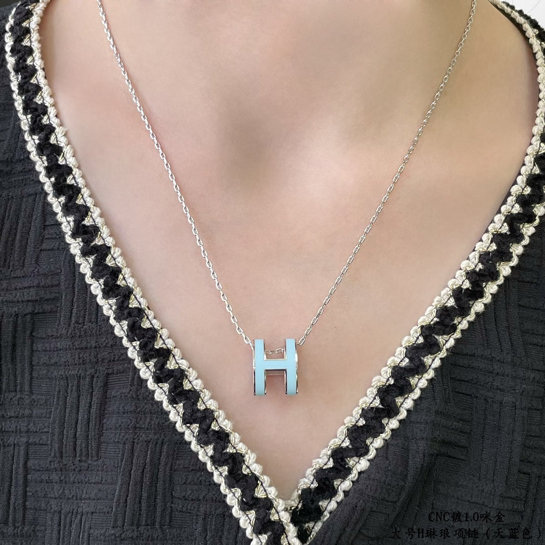 [Garvey ]POP H SKY BLUE NECKLACE