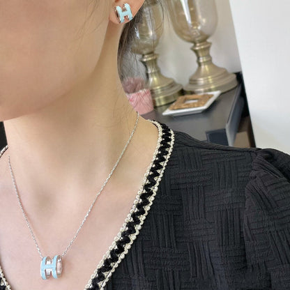 [Garvey ]POP H SKY BLUE NECKLACE