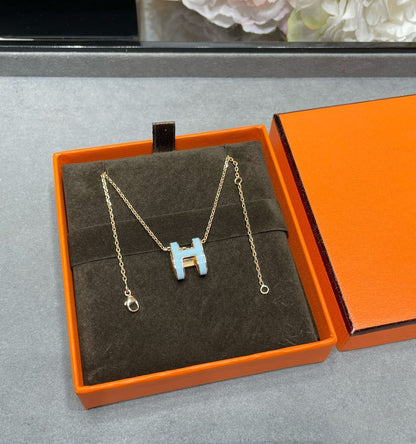 [Garvey ]POP H SKY BLUE NECKLACE