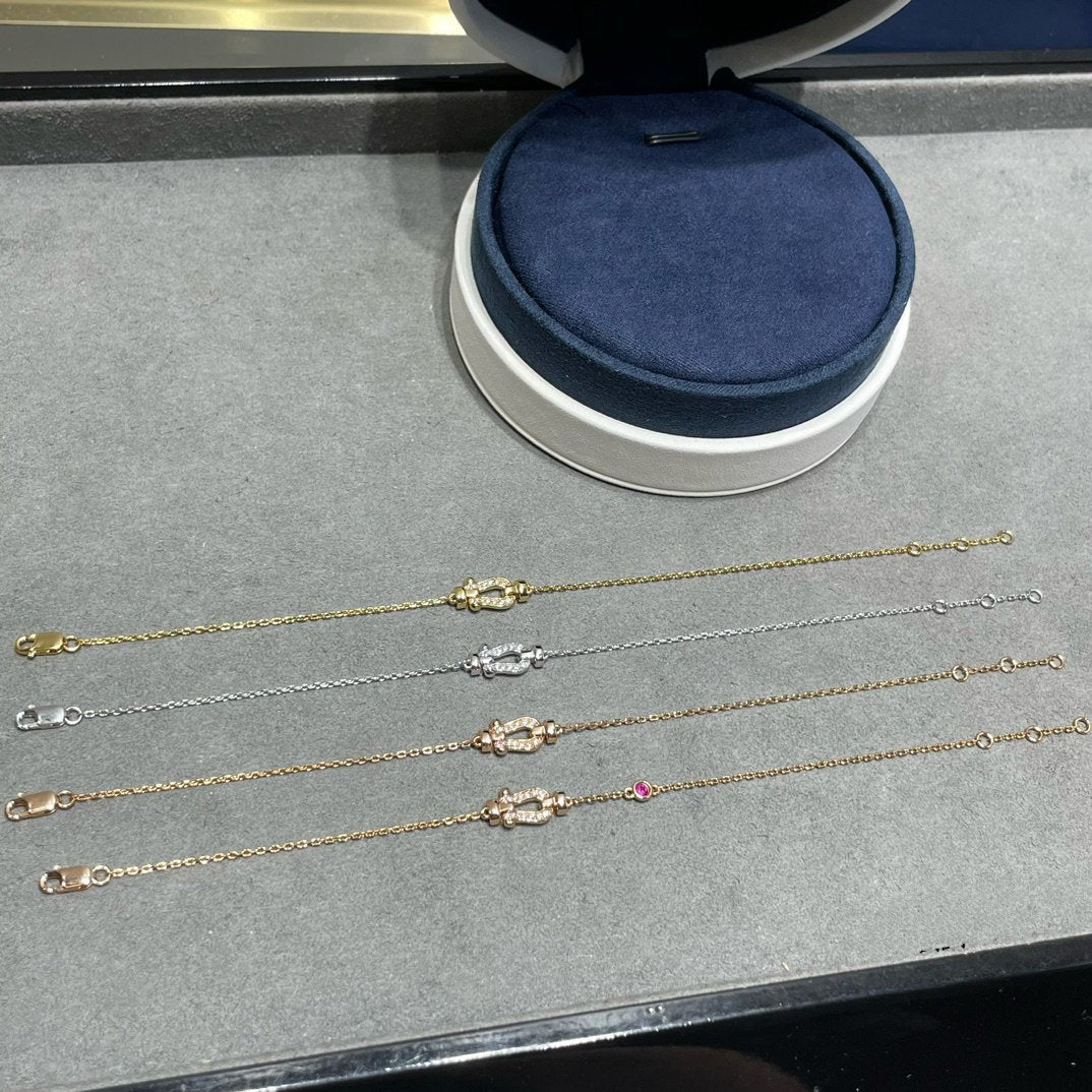 [Garvey ]FORCE 10 DIAMOND CHAIN LINK PINK GOLD BRACELET