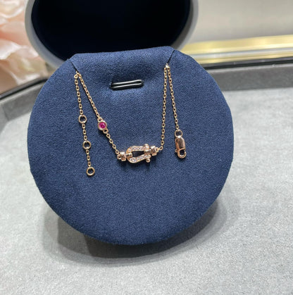 [Garvey ]FORCE 10 DIAMOND CHAIN LINK PINK GOLD BRACELET