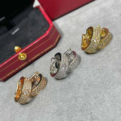 [Garvey ]LOVE 5.5MM DIAMOND PAVED EARRINGS