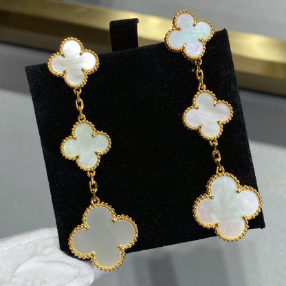 [Garvey ]CLOVER MOP 3 MOTIFS GOLD EARRINGS