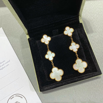 [Garvey ]CLOVER MOP 3 MOTIFS GOLD EARRINGS