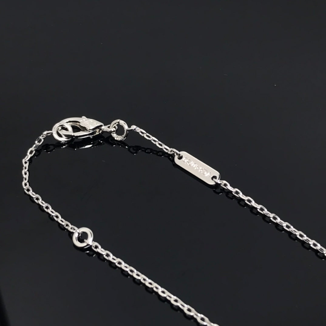 [Garvey ]CLOVER PIETERSITE SILVER LONG NECKLACE