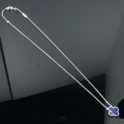 [Garvey ]CLOVER PIETERSITE SILVER LONG NECKLACE