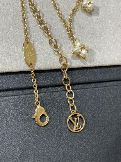 [Garvey ]FLOWERGRAM GOLD MOP DOUBLE ROW NECKLACE