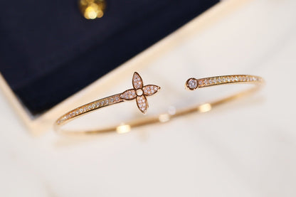 [Garvey ]IDYLLE GOLD OPEN BRACELET DIAMOND PAVED