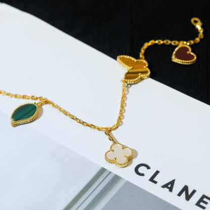 [Garvey ]LUCKY SPRING 5 MOTIF GOLD BRACELET
