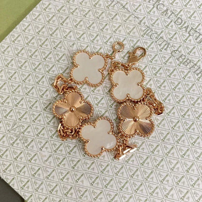 [Garvey ]CLOVER WHITE PEARL MOP 5 MOTIF BRACELET COLLECTION