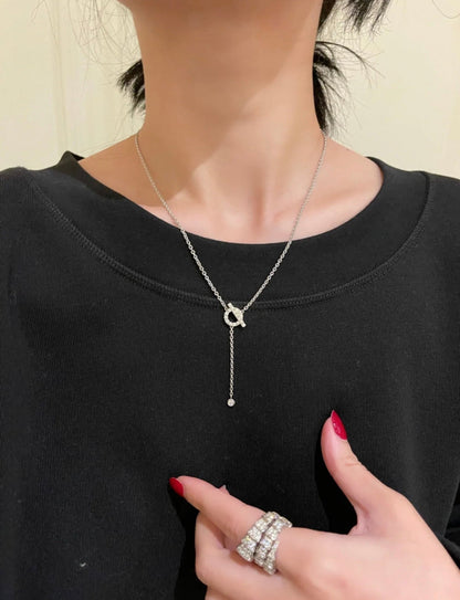 [Garvey ]FINESSE SILVER DIAMOND NECKLACE